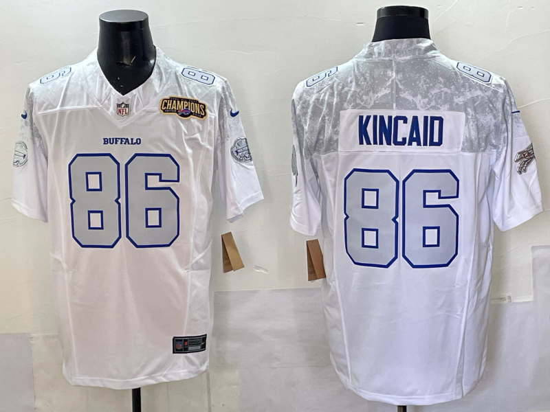 Men Buffalo Bills #86 Kincaid Nike White 2025 Rivalries Collection Limited NFL Jersey 004